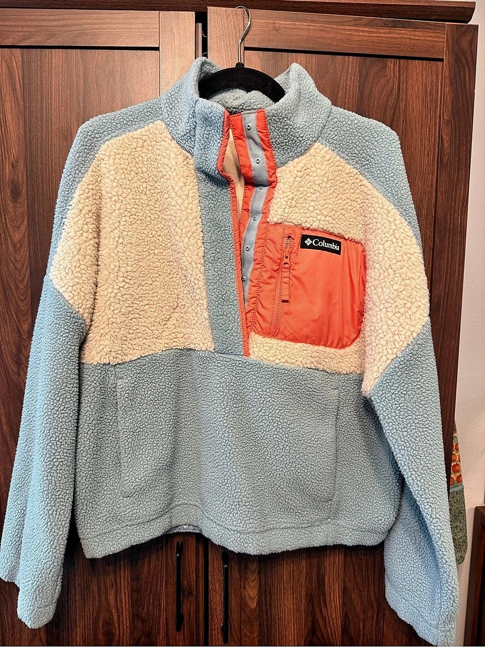 Columbia Benton Springs Color Block Fleece Pullover Size Large